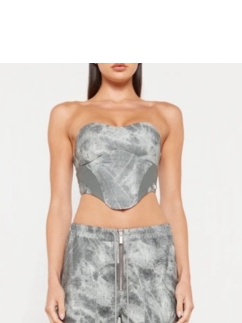 Luxe to Kill Acid Wash Strapless Top size 6